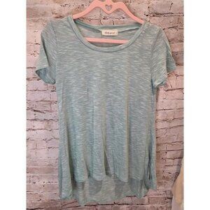 Daily Special Teal Womens Short Sleeve Top Scoop Neck Size Medium